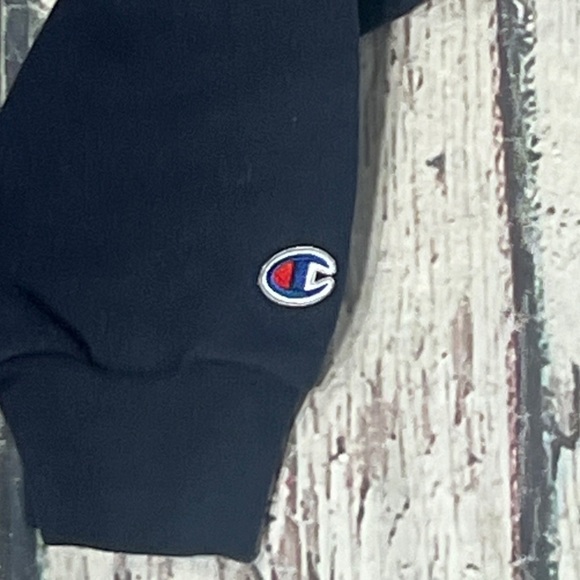 Champion Blue Stowe Vermont Crewneck Pullover Ski Skiing Jumper Sweatshirt - Picture 2 of 3